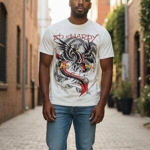 New Ed Hardy Winged Panther Tattoo Design Men’s T-shirt Size Large NWT